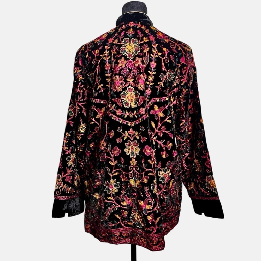Soft Surroundings NWT Boho Astrid Embroidered Velvet Jacket – PM (10/12 P) - Picture 10 of 15